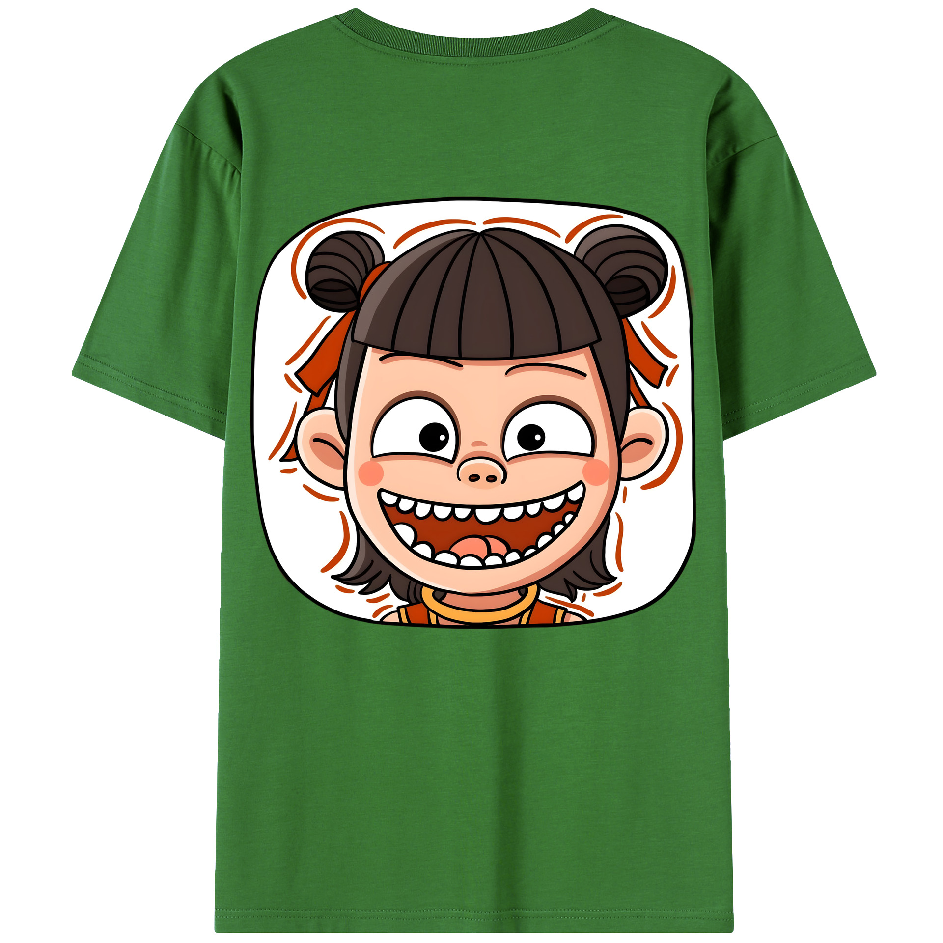 （画像用） Ne Zha 2 ナタ 魔童の大暴れ レディース半袖Tシャツ(バックプリント)